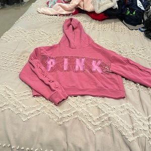 Victoria secrets PINK size small crop top sweatshirt